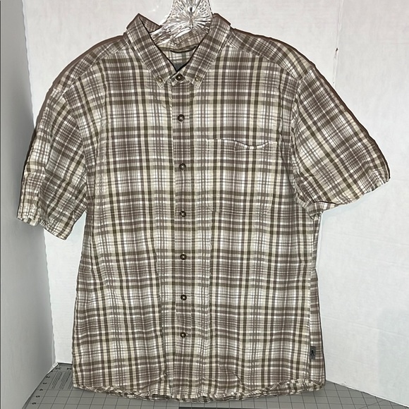 Royal Robbins Brown and White Casual Button Down Shirt - Picture 1 of 10